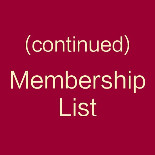Membership list （continued）